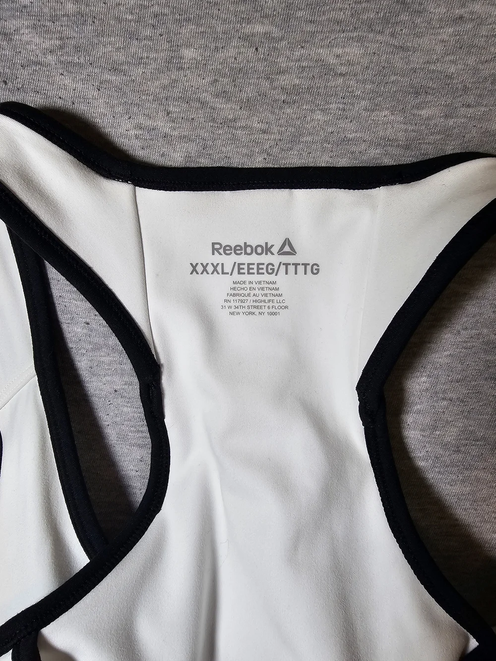 Reebok Women’s White Racerback Performance Tank - Picture 4 of 6